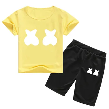 

2-16Y 2020 Summer Boys Clothing Set DJ Music T-shirt Shorts 2pcs Set Kids Sport Suits Children Tracksuits Toddler Girls Outfits