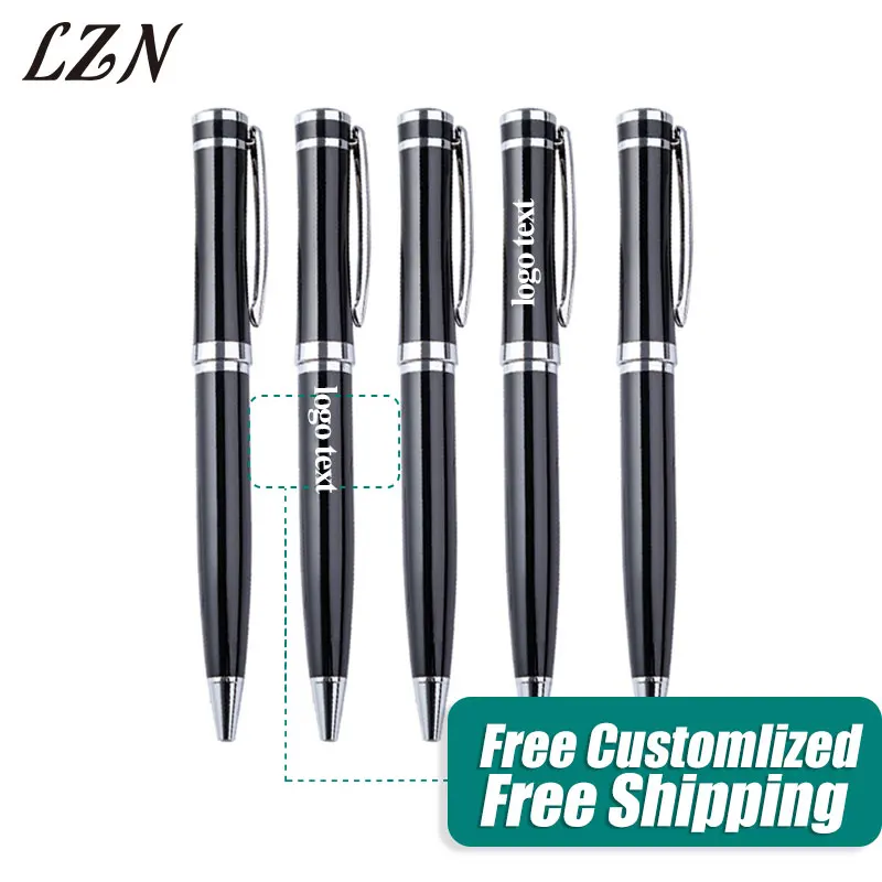 LZN Hot Style Metal Ballpoint Pen Roller Writing Gifts Supplies Material Stationery Free Engraved Name/Date/Text for Wedding | Канцтовары