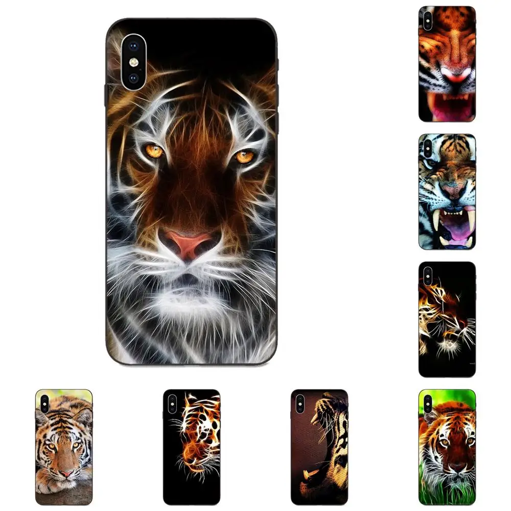 Для Apple iPhone 4 4S 5 5S SE 6 6S 7 8 Plus X XS Max XR мягкие чехлы из ТПУ с изображением тигра новые |