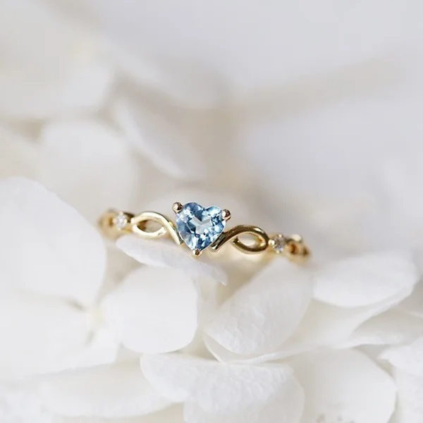 Лист с украшением в виде кристаллов Обручение кольца Для женщин вечные свадебные кольца для женщин из розового золота кольца, ювелирные подарки - Цвет основного камня: YLR0190A