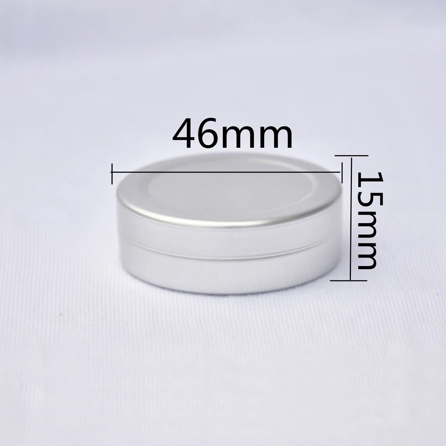 

50pcs 15g Empty Silver Aluminum Jar Metal Cosmetic Packaging Container Ointment Cream Tin Jars Mini Lip Balm Containers Sample