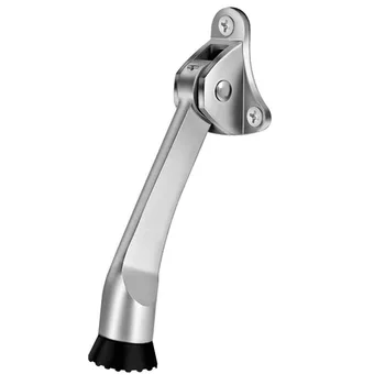 

1/2 pcs 4-Inch Door Stopper Hinge Metal Kickdown Door Stop Door Kickstand with Non-Slip Rubber Tip for Heavy Garage Door TB