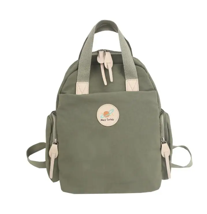 Водонепроницаемый нейлоновый рюкзак для женщин маленький школьный рюкзак модный женский рюкзак для школьницы женский рюкзак Mochilas - Цвет: green XFX877