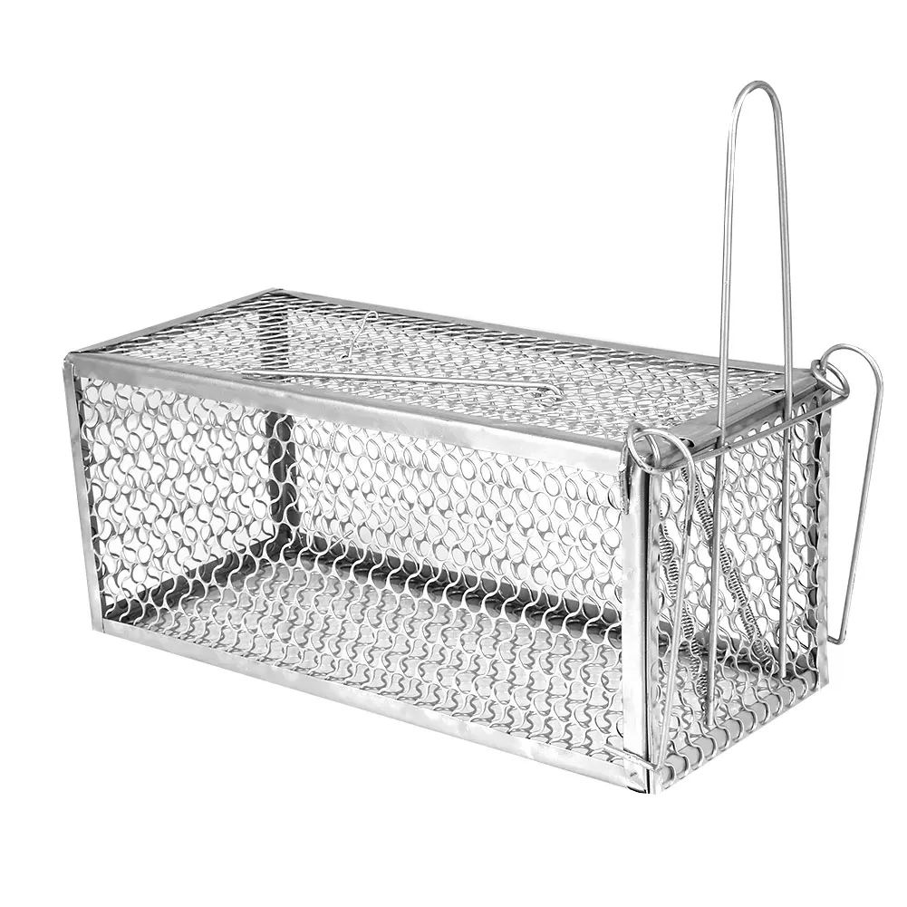 

1pcs 30X12X24cm Steel Cage Animal Trap Control Catch Mouse Hamster High Sensitivity Rat Squirrel Metal Mice Garden Pest Control