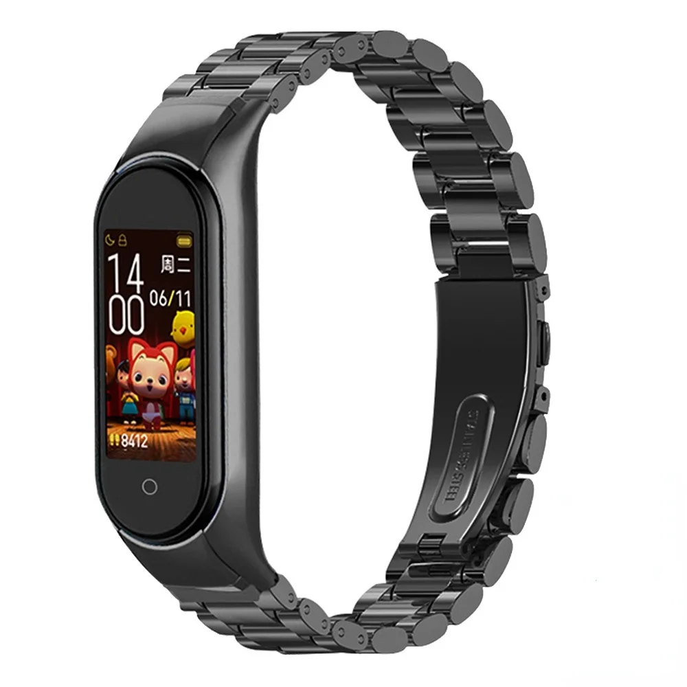 

Metal Strap For Xiaomi Mi Band 6 Wrist Band Bracelet Replacement for Mi Band 6 5 4 3 Stainless Steel Wristband For miband Strap