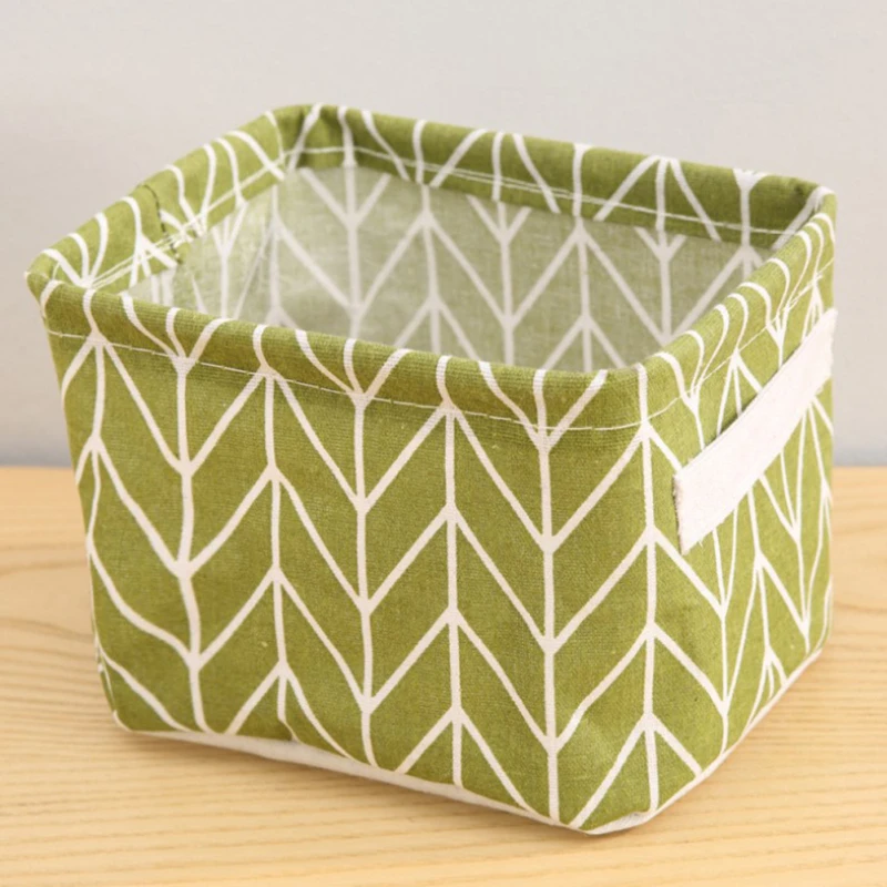 

Foldable Cotton Linen Storage Organizer Box Sundries Storage Box Cabinet Underwear Cloth Container Organizer Fabric Basket