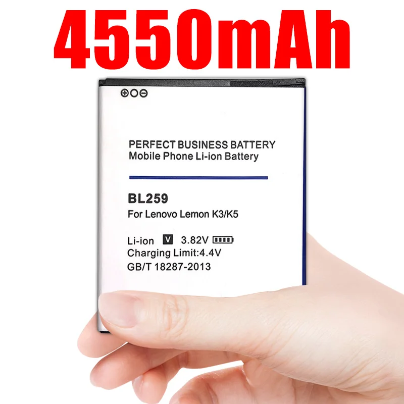 4550 мА/ч, BL259 Батарея для lenovo K32C30 K32C36 lemon K3 K5 Vibe K5/K5 Плюс Аккумуляторная батарея AKKU