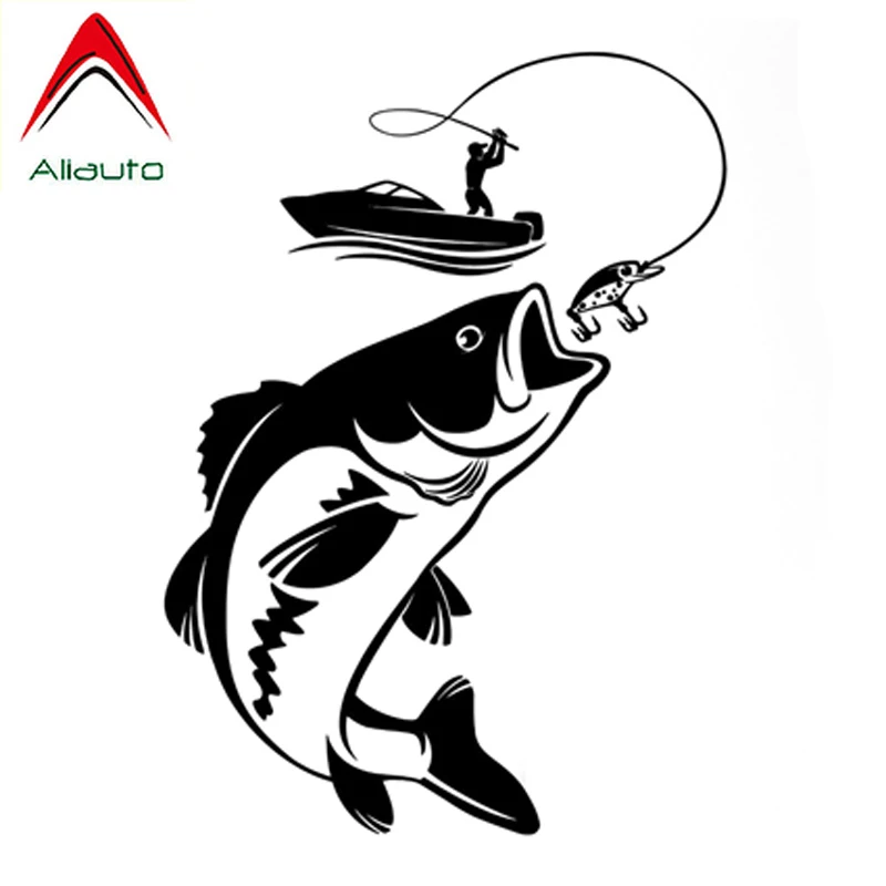 Aliauto Funny Fashion Car Sticker Fishing Fisherman Hobby Fish Boat Motorcycles Accessories Personality Vinyl Decal 16cm*11cm | Автомобили