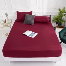 (Profundidade alta) colchão de cama de 100% poliéster 1 peça, conjunto com quatro corredores e faixa elástica, fronhas para venda quente, necessidade de pedido