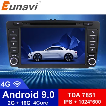 

Eunavi 2 Din Car DVD GPS For Skoda Octavia 2012 2013 A 5 A5 Yeti Fabia Car Android 9.0 Quad Core 2GB RAM Stereo Radio Navigat