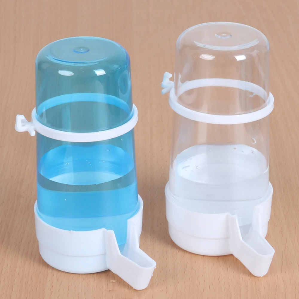 

1 PCS 415ml Practical Aviary Budgie Cockatiel Birds Feeding Equipment Parrot Bird Drinker Feeder Watering Plastic with Clip