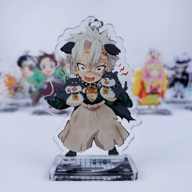 04 Demon Slayer: Kimetsu no Yaiba Nezuko Tsuyuri Kanawo Rengoku Kyoujurou Косплей акриловая настольная подставка фигурка подвеска брелок игрушка - Цвет: 04