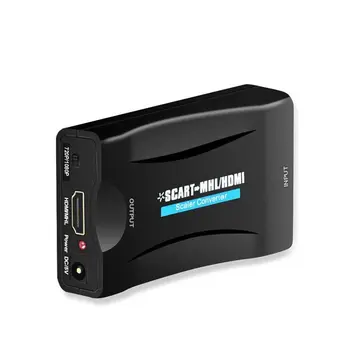 

Scart to HDMI 1080p 60Hz SCART Adapter Plug and Play Analog to Digital Converter Box Video Audio HDMI Scart Adapter Support PAL