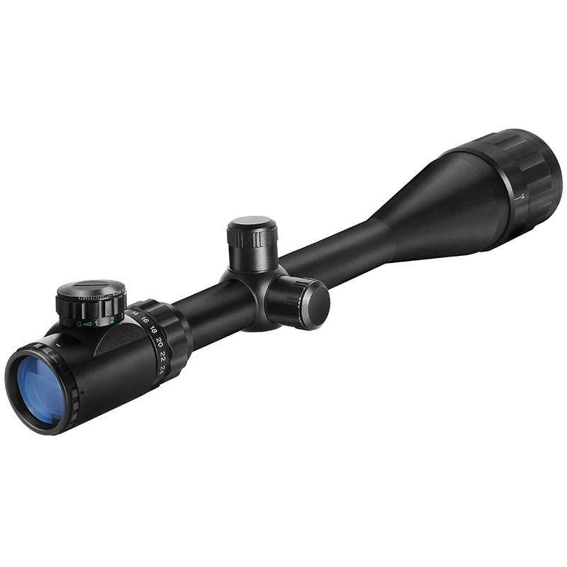 Бу 6-24X50 AOE Riflescope Регулируемый зеленый красный точечный охотничий свет тактический прицел Сетка оптический прицел