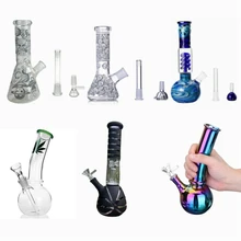 Vase en verre de précision, Tube collecteur d'huile en verre, tuyau de narguilé en verre livré avec 2 bol de 14mm