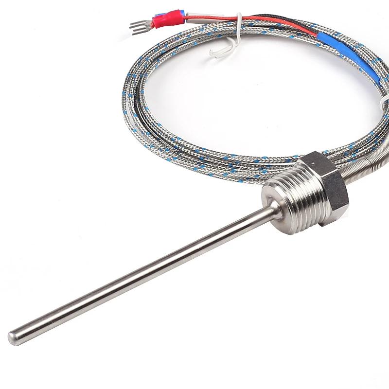 

1/2 NPT Waterproof Stainless Steel k Thermocouple Sensor Probe 50mm 100mm 150mm 200mm for PID Temperature Controller 2M wire