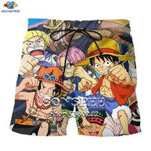 Горячая Распродажа, забавные аниме, сдельные 3D принты, Harajuku, мужские шорты, обезьяна Д. Луффи, мужские пляжные шорты, мужские/женские шорты X95
