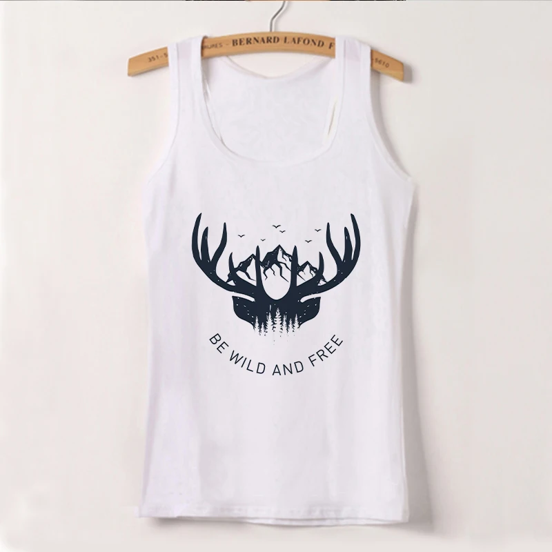 Camisole, женские майки, Vogue Belief Of The Universe, футболка с принтом, Женская Повседневная Свободная майка Harajuku размера плюс, спортивные майки - Цвет: 1345