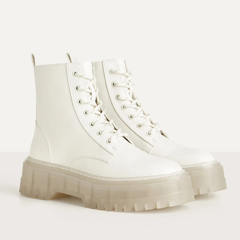 Women ankle boots winter Women's Martin Boots Crystal soles Platform Boots For Woman INS Hot Women Chunky Motorcycle boots