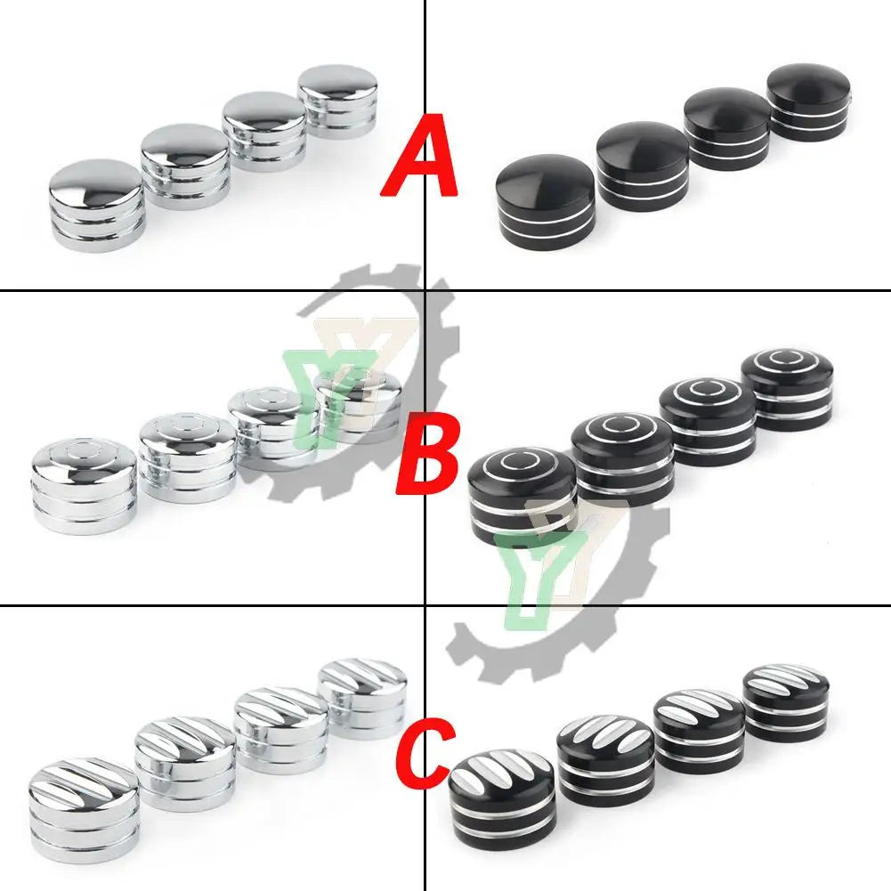 

For Harley Sportster XL 883 1200 1986-2017 & Twin Cam 1999-2017 4pcs/Set Motorcycle Head Bolts Topper Nut Covers Cap CNC