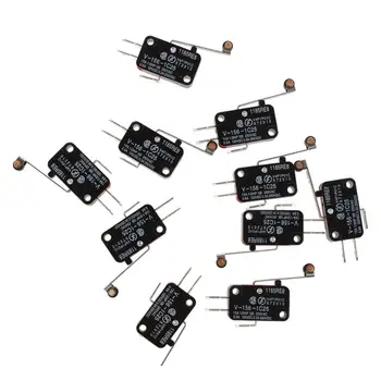 

10 Pcs Micro Limit Switch Long Hinge Roller Lever Arm Snap Action LOT