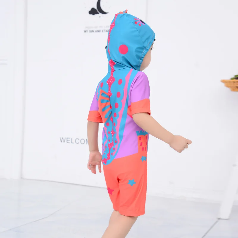 

KID'S Swimwear Men And Women Children One-piece Children Short Sleeve Beach Quick-Dry Cartoon Cute Spa Resort Bathing Suit