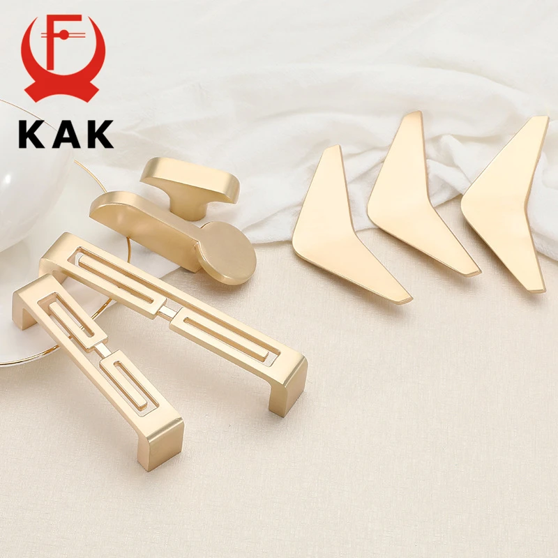 KAK золотые ручки шкафа роскошные золотые для двери кухонного шкафа тянет Европейское оборудование для обработки мебели