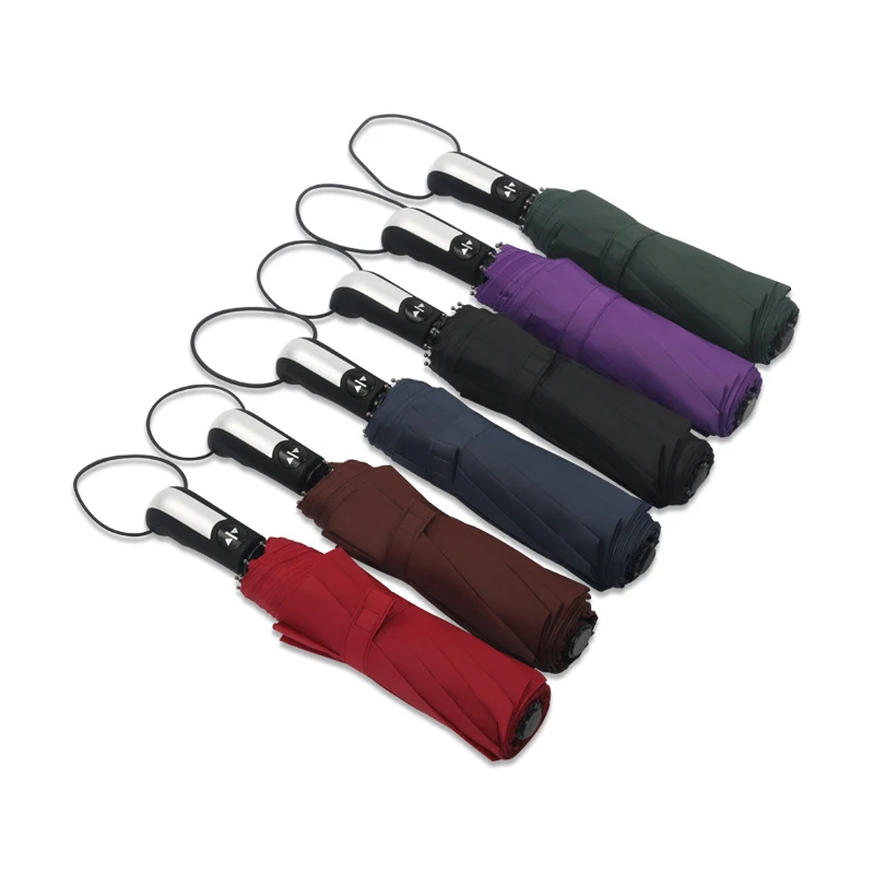 

Automatic folding umbrella business men 10 bones double umbrella rain and rain umbrellas ten bones three fold umbrella