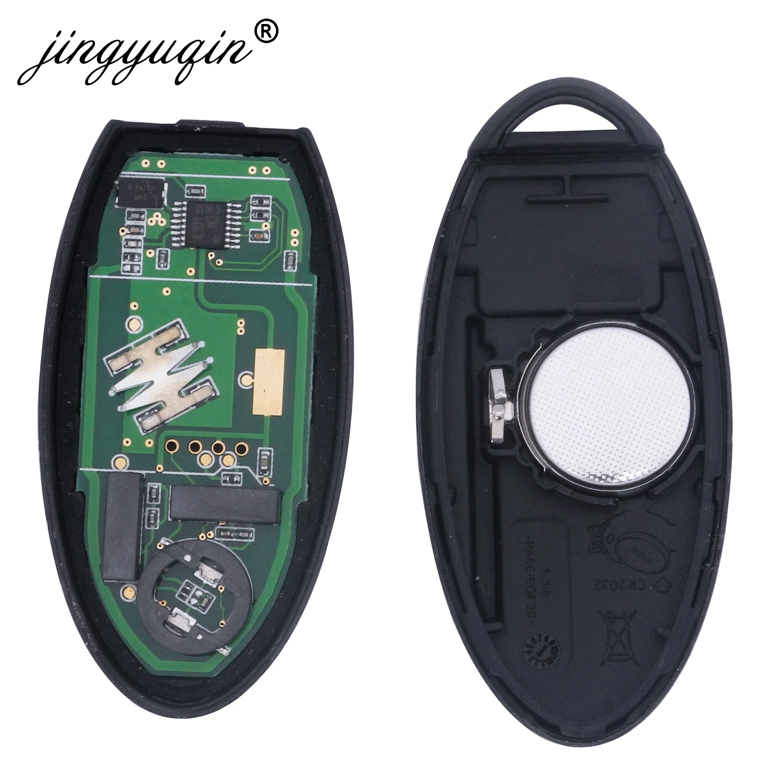 Jingyuqin умный дистанционный ключ Подходит для Nissan March Sunny Tiida Livina Sylphy Altima Maxima 3 кнопки брелок