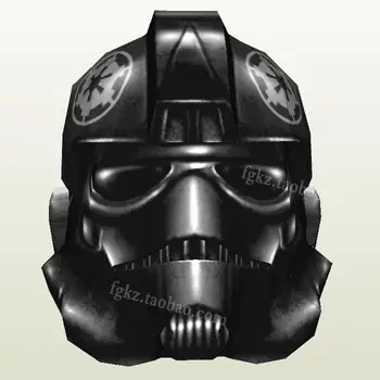 

Paper Model Star Wars Tie Pilot Helmet 1:1 Can Wearable Casual Puzzle Decoration DIY Handmade Toy