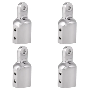 

4Pcs 25mm Eye End Cap Top Cap Eye End Fitting Boat Marine Hardware Double Wire 316 Stainless Steel