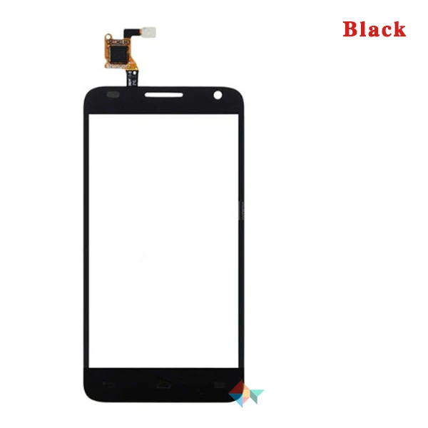10 шт./лот высокое качество 4," для Alcatel One Touch Idol 2 Mini S OT6036 сенсорный экран дигитайзер Переднее стекло объектив сенсорная панель - Цвет: Black