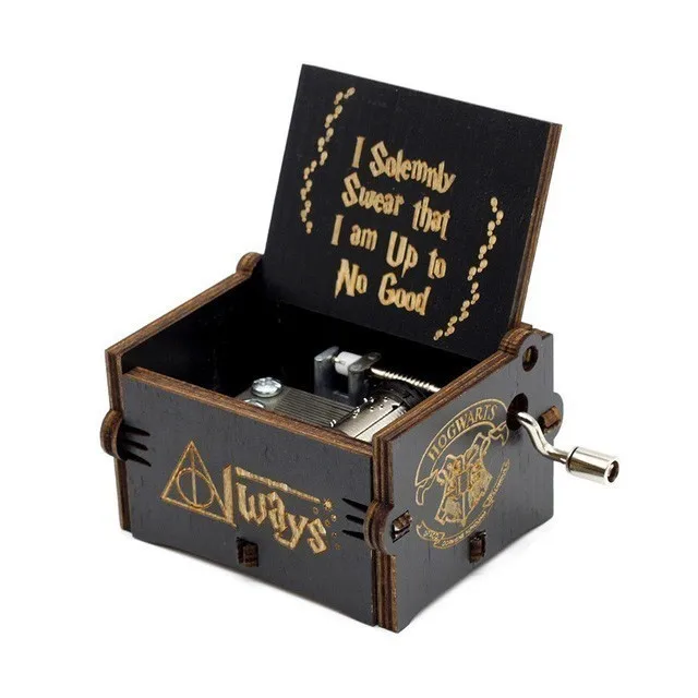 HP Anonymity Antique Carved wooden hand crank Zelda Music Box Christmas gift birthday Gift Party Supply free gifts bracelet - Цвет: HP