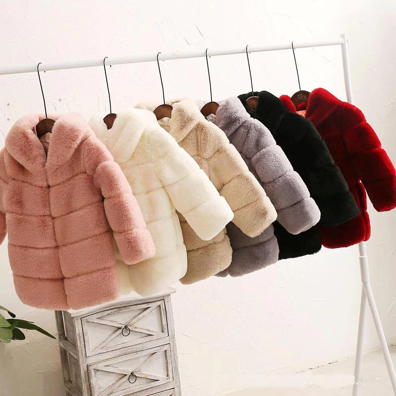 

Thick Faux Fur Coat Winter Warm Girls Fur Coat Elegant Baby Girl Faux Fur Jackets Coats Parka Kids Outerwear Kids Coat