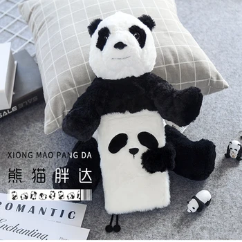 

Panda A6 plush Hand book Creative Cute Girl Heart Note Notebook Diary Schedule Workbook plan this stationery grid grid schedule