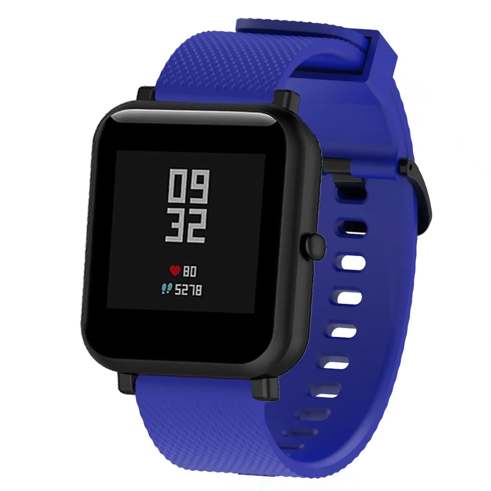 Силиконовый браслет для часов huami Xiaomi Amazfit Bip сменный спортивный браслет для samsung Galaxy Watch Active/gear Sport