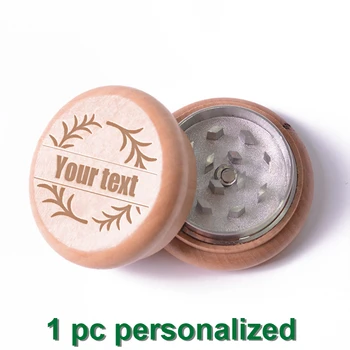 

1pc Custom Wood Herb Grinder Carving Weed Engraved personalized Herbal Tobacco smoke Cigarette Accessories Gift to Dad MYQ03