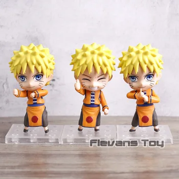 

Naruto Shippuden Uzumaki Naruto Sennin Mode / Sakura Haruno Q Version PVC Action Figures Toys Dolls 3pcs/set