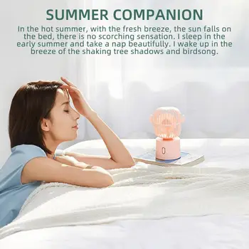 

Cactus 3.5W Portable Student 2020 Adjustable Desktop Delicate Cute Handheld Personal Fan Noiseless Fan USB Rechargeable Summer