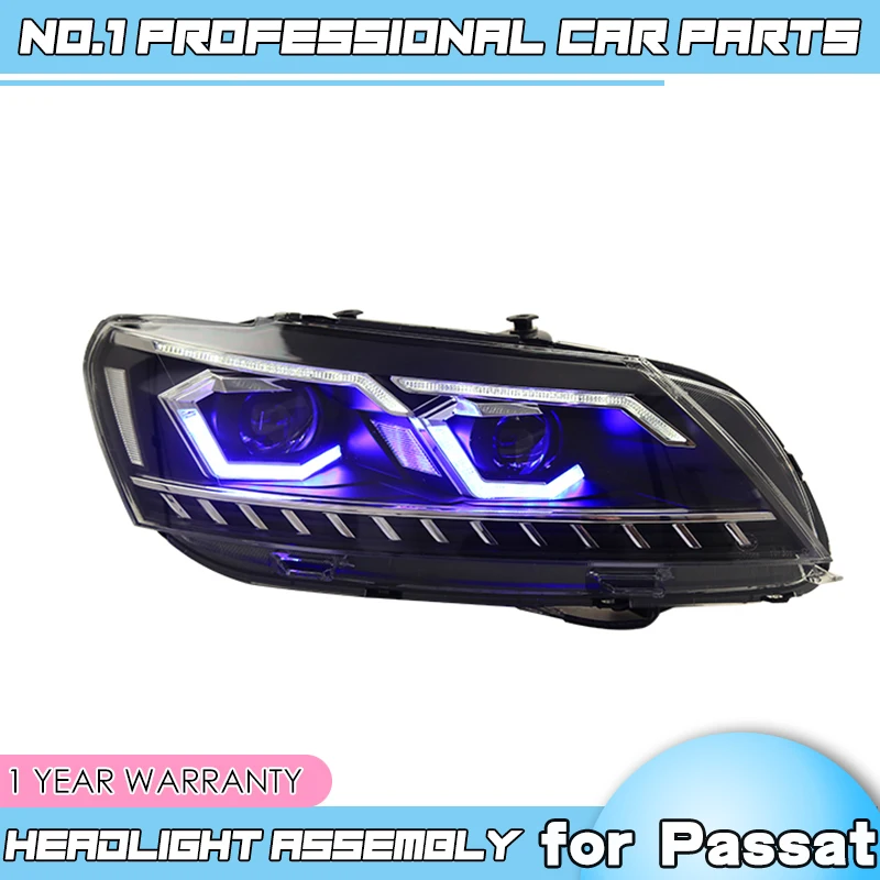 car accessories for VW Passat B7 US Verson Headlight For 2012-2016 DRL D2H dynamic turn signal Hid Bi Xeno | Автомобили и