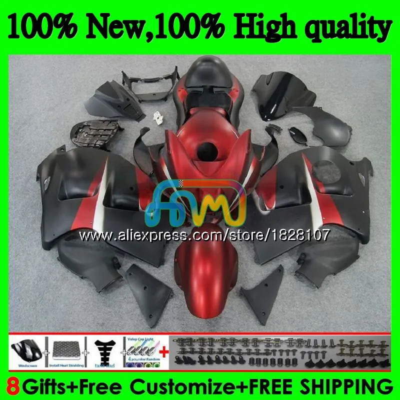 Корпус для SUZUKI Hayabusa GSXR 1300 GSXR1300 96 97 98 матовый красный Лидер продаж 99 01 48BS. 50 GSXR-1300 1996 1997 1998 1999 2000 2001 обтекатель