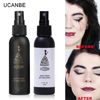 

UCANBE Brand 50ml Makeup Setting Spray Moisturizing Long Lasting Foundation Fixer Matte Finishing Setting Spray Natural Cosmetic