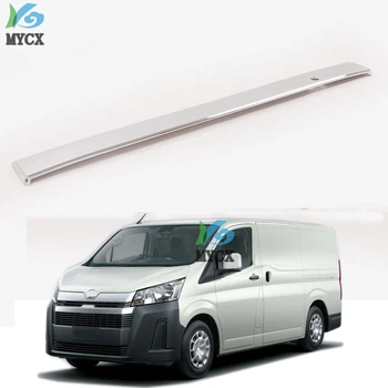 

For -Toyota HiAce Granvia Commuter 2019 2020 Chrome Trim Rear Trunk Lid Cover Tailgate Strip Back Door Boot Garnish Accessories