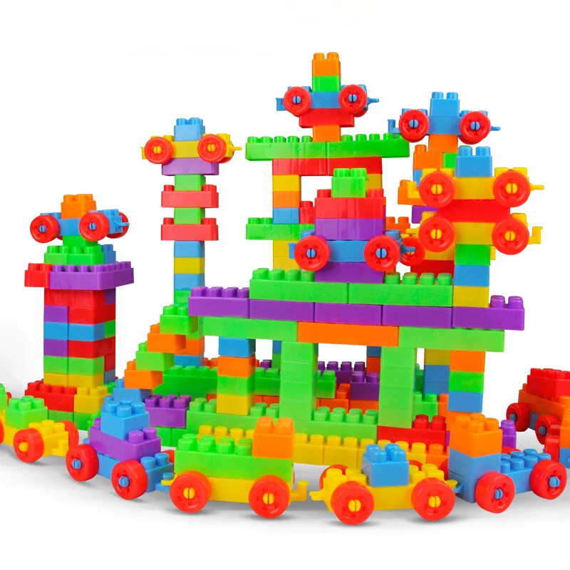 450 шт. DIY дизайн строительные блоки игрушки для детей мальчиков Дети Строительный набор большой размер кирпичная образовательная модель дворца