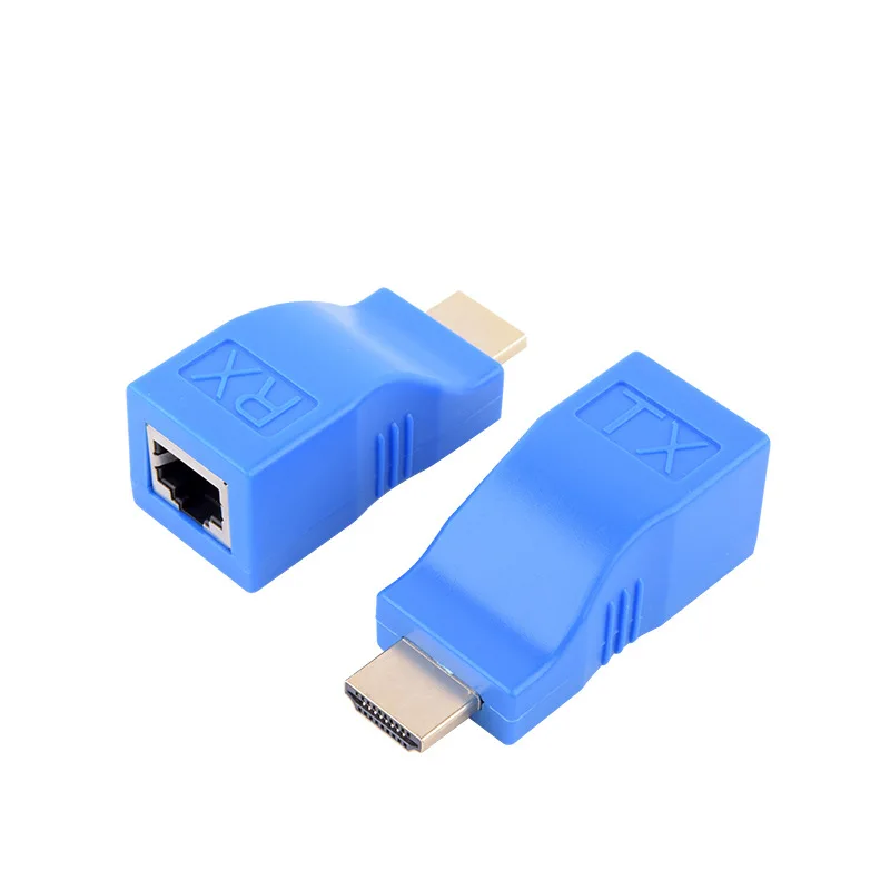 4K 3D HDMI 1,4 30 м удлинитель для RJ45 по Cat 5e/6 сетевой LAN Ethernet адаптер LAN Ethernet TXRX черный адаптер