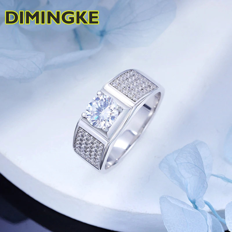 

Мужское кольцо с муассанитом, 1CT D