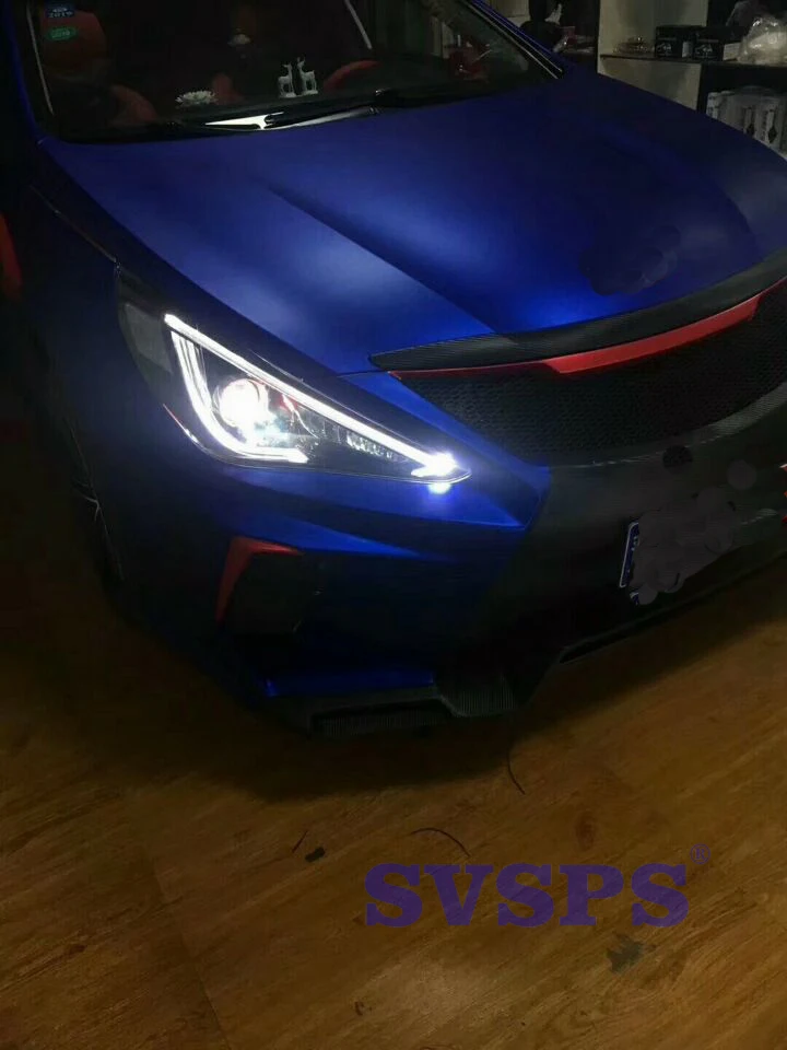 Высококачественный автомобильный Стайлинг левая/правая фара с H7 Angel Eye Bi-xenon проектор для hyundai Sonata 2010