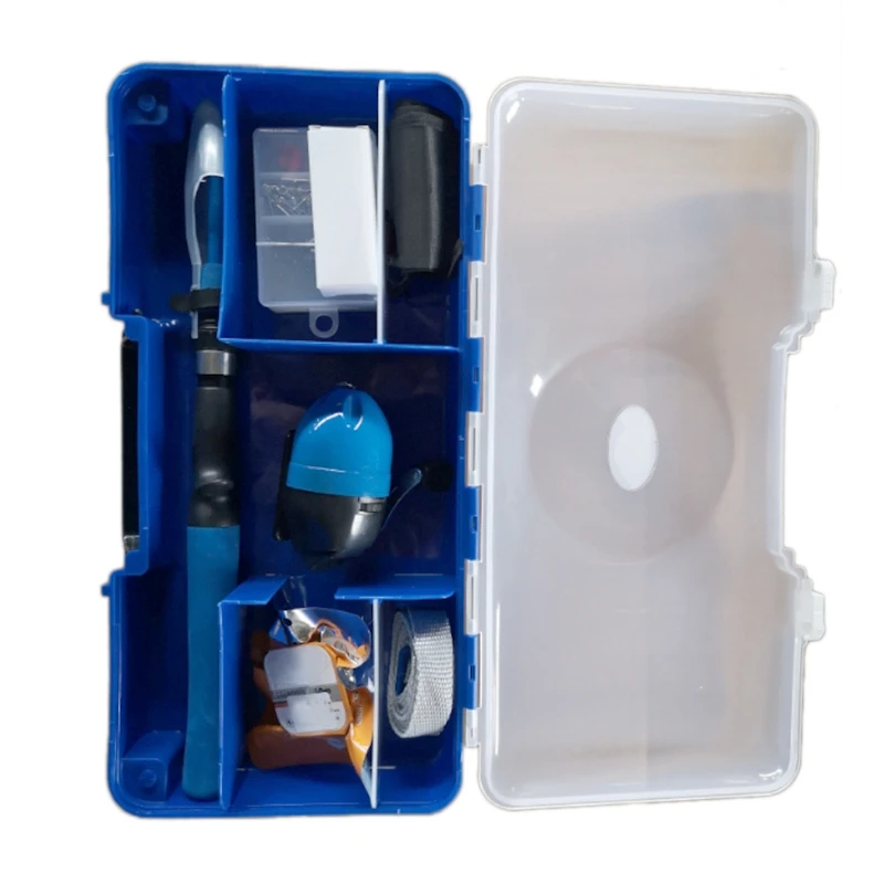 fishing pole and tackle box combo