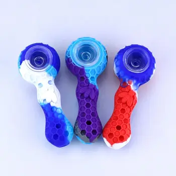 

Creative Tobacco Silicone Smoking Pipe Travel Tobacco Pipes Spoon Cigarette Tubes Herb Accessories