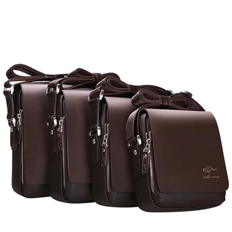 

Amazon Hot Selling 2019 New Style Daishu Men Business Shoulder Bag Europe And America Fashion Verticle Leather Message Bag Men's